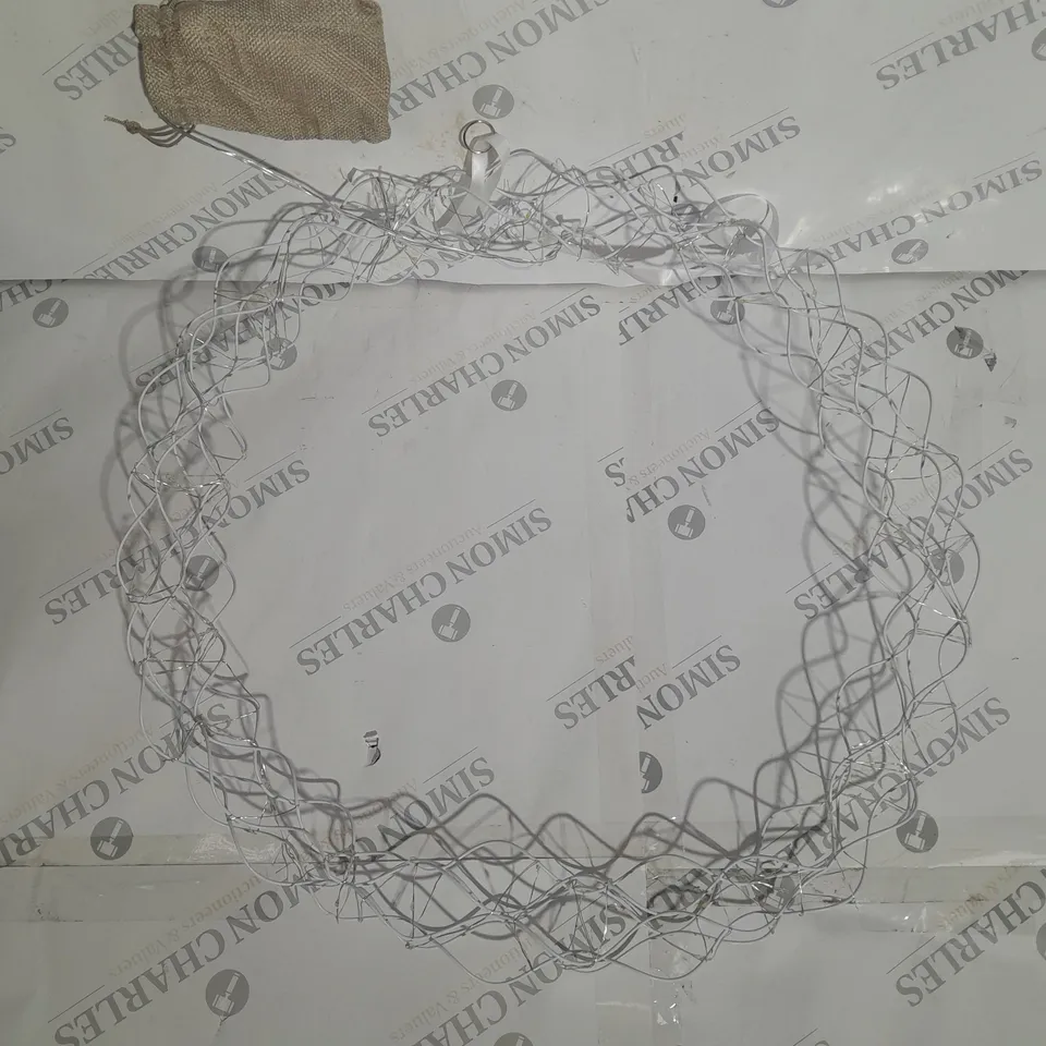 KELLY HOPPEN WHITE LIGHT UP WREATH