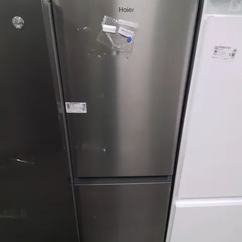 HAIER HDW1618DNPK FREESTANDING FRIDGE FREEZER, 2 DOORS, 341L TOTAL CAPACITY, 60CM WIDE, SILVER [ENERGY CLASS D] [ENERGY CLASS D]