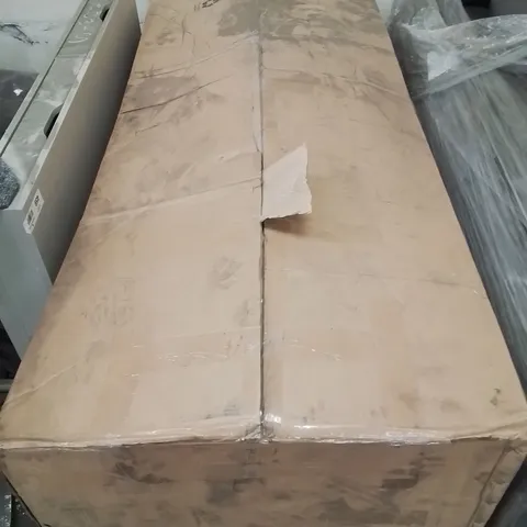 BOXED DESIGNER MONTANA 3 SEATER RECLINER SOFA - GREY PREMIUM FAUX LEATHER (PARTS MISSING)