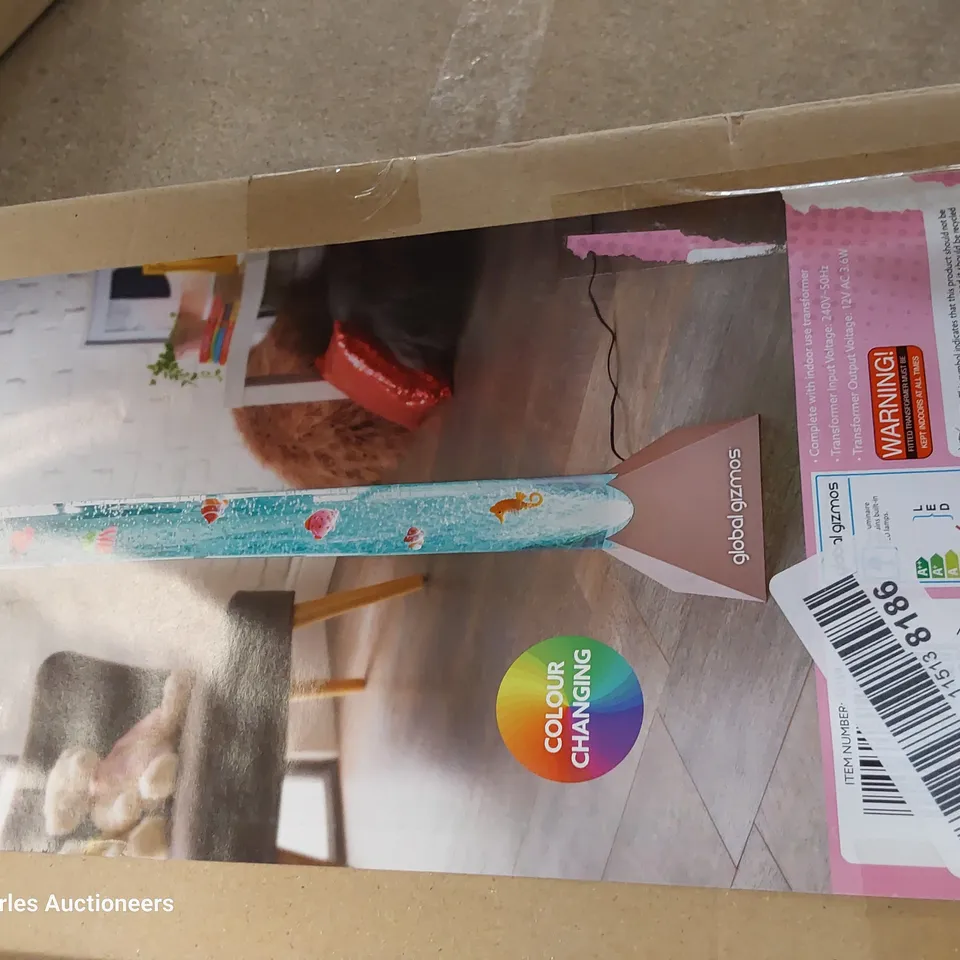 BOXED 90cm BUBBLE FISH LAMP