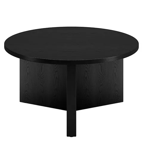 BOXED ANDERS 32" WIDE ROUND COFFEE TABLE IN BLACK GRAIN (1 BOX)