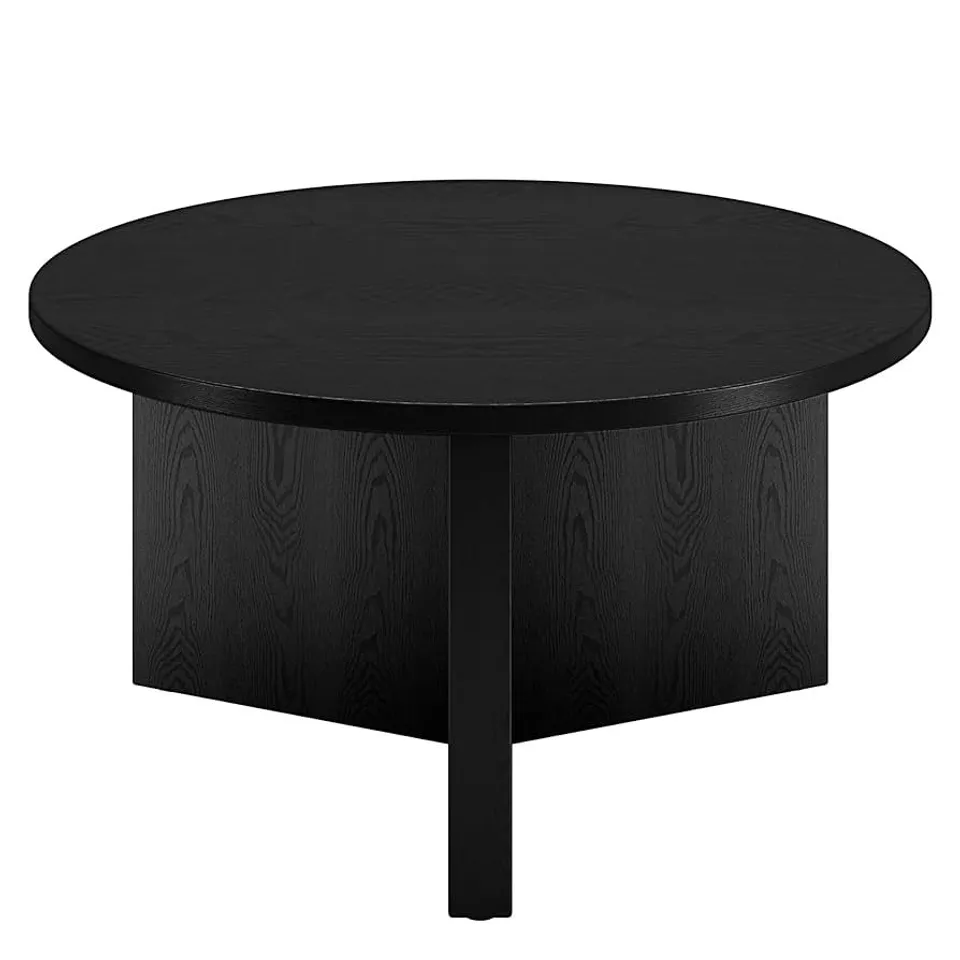 BOXED ANDERS 32" WIDE ROUND COFFEE TABLE IN BLACK GRAIN (1 BOX)