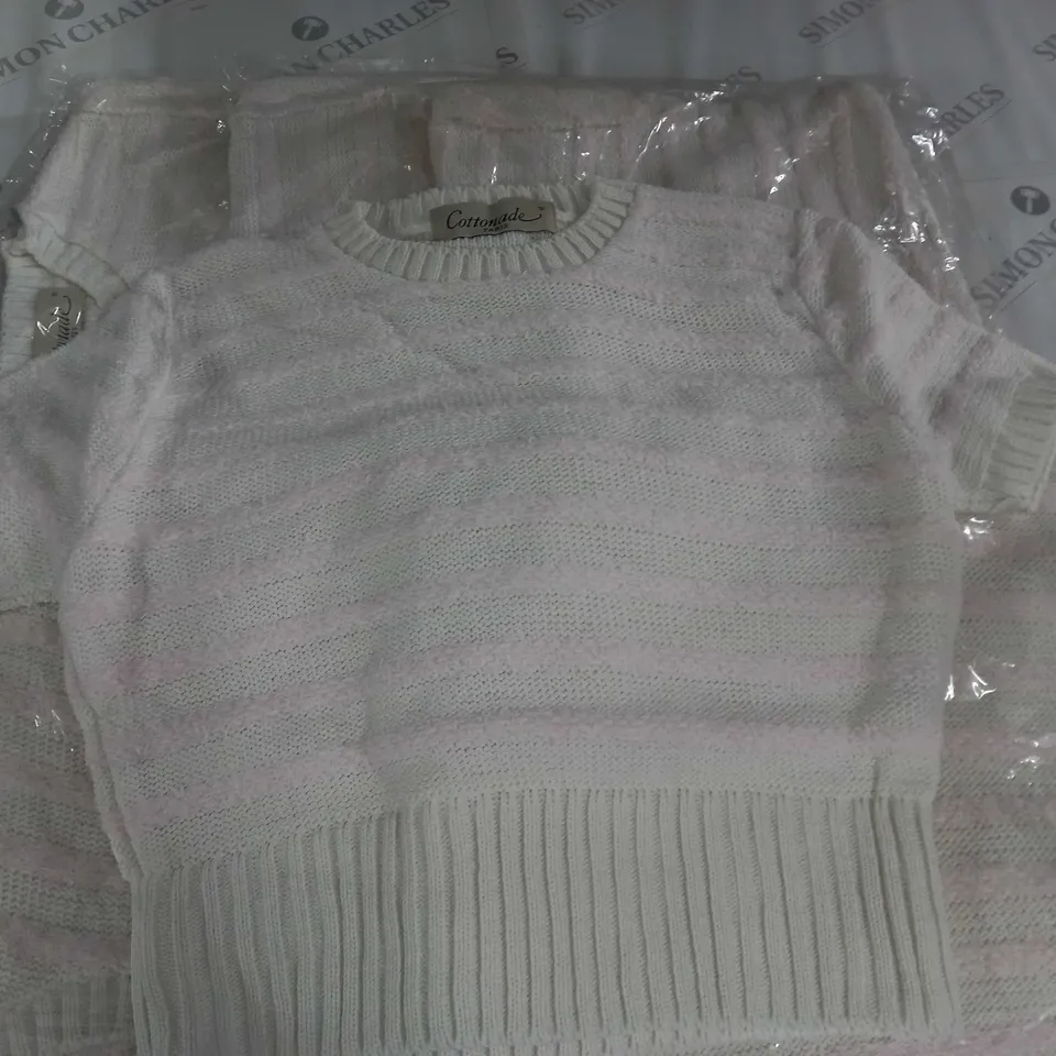 LOT OF 5 COTTONADE PINK STRIPED JUMPERS