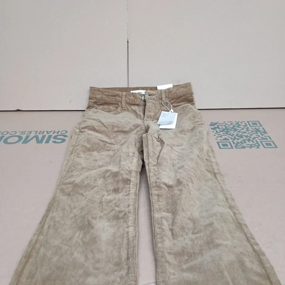 MANGO MID WAIST FLARE CORDUROY JEANS UK 6 TAGGED