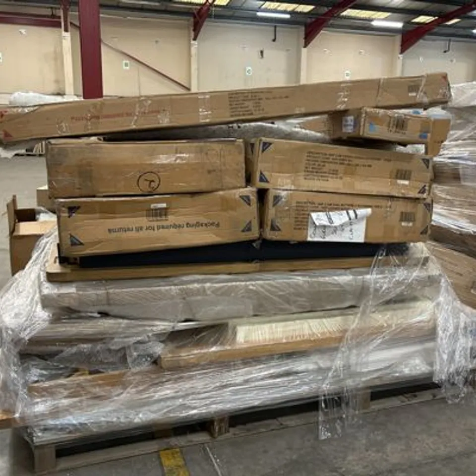 LARGE PALLET OF ASSORTED FURNITURE PARTS - MOSTLY TABLE PARTS 