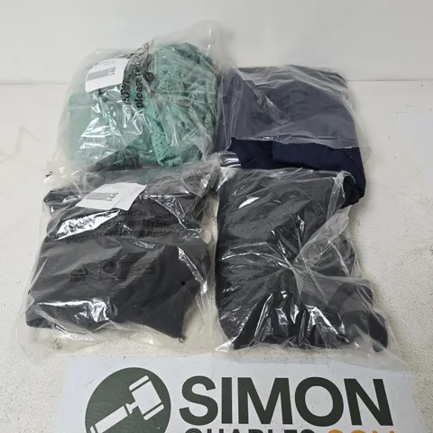 APPROXIMATELY 23 ASSORTED CLOTHING ITEMS IN VARIOUS SIZES, STYLES & SIZES TO INCLUDE BLACK SWIMSUIT , V-NECK DRESS , WIDE LEG TROUSERS , ETC - COLLECTION ONLY 