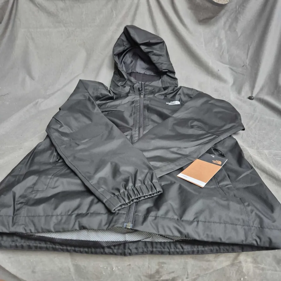 THE NORTH FACE WOMEN'S BLACK HOODED WINDBREAKER JACKET, LARGE