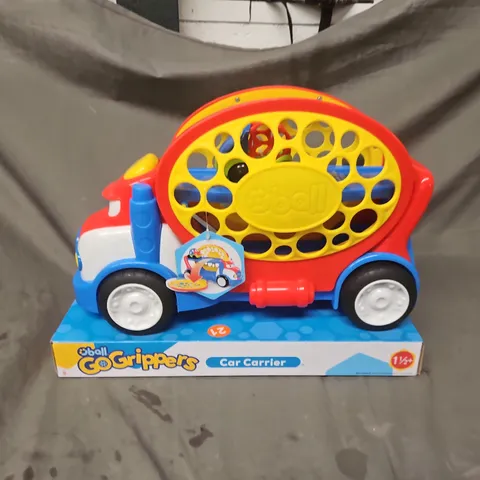 Go Grippers Car Carrier Toy – Red, Blue & Yellow Plastic Vehicle (Boxed)
