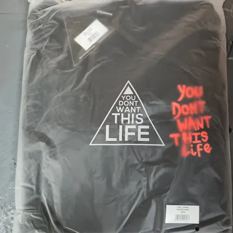 YDWTL ORANGE PAINTER HOODIE – SIZE S