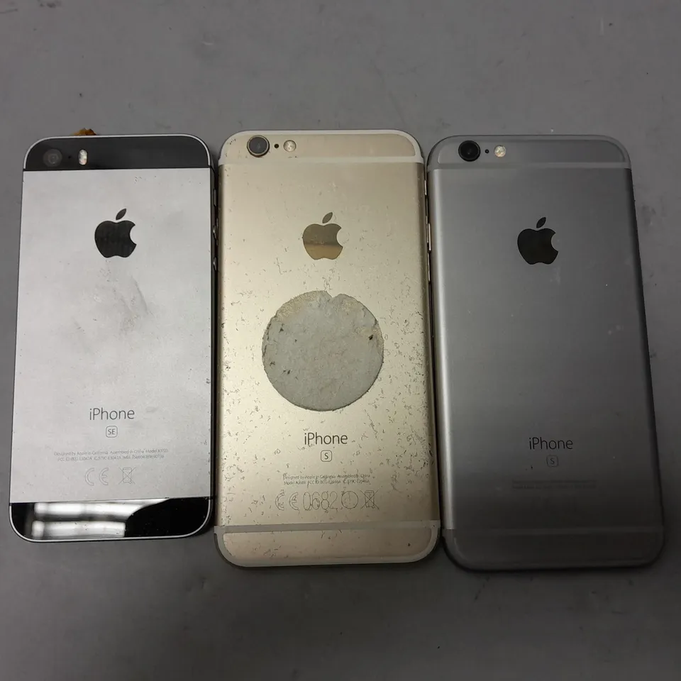3 IPHONE BACK SHELLS FOR VARIOUS MODELS