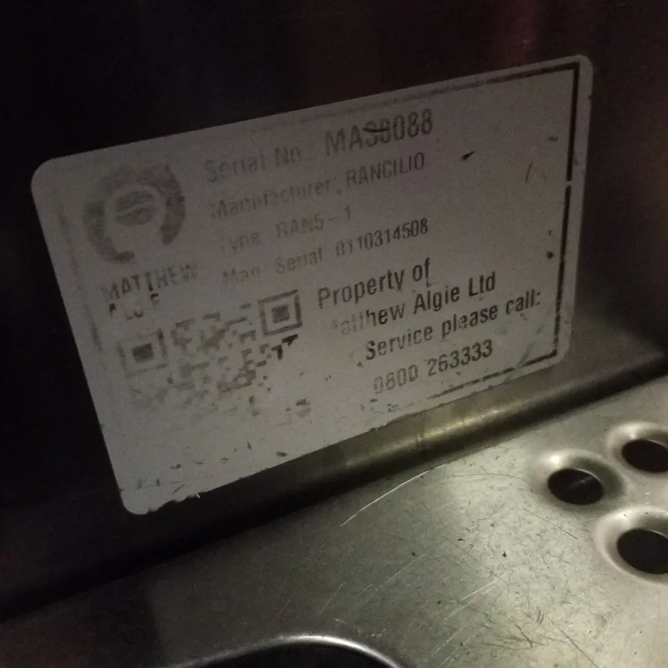 RANCILIO RAN5-1 COMMERCIAL BARRISTA COFFEE MACHINE 