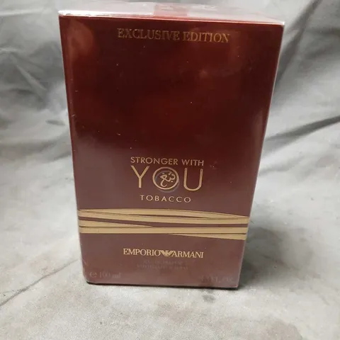 BOXED AND SEALED STRONGER WITH YOU TOBACCO EMPORIO ARMANI EAU DE PARFUM 100ML