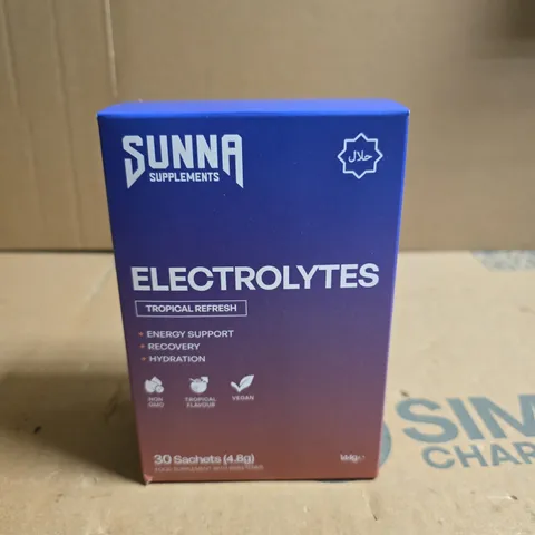 SUNNA SUPPLEMENTS ELECTROLYTES – TROPICAL REFRESH, 30 SACHETS (4.8G EACH)