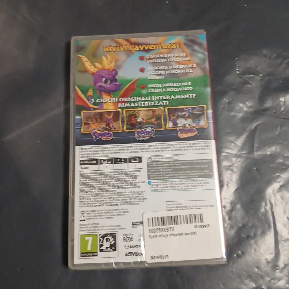 SEALED SPYRO REIGNITED TRILOGY FOR NINTENDO SWITCH