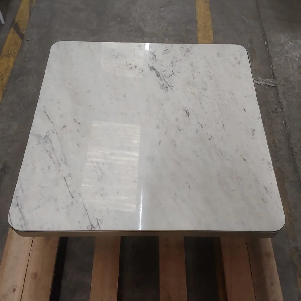 DESIGNER MARBLE AND METAL COFFEE TABLE