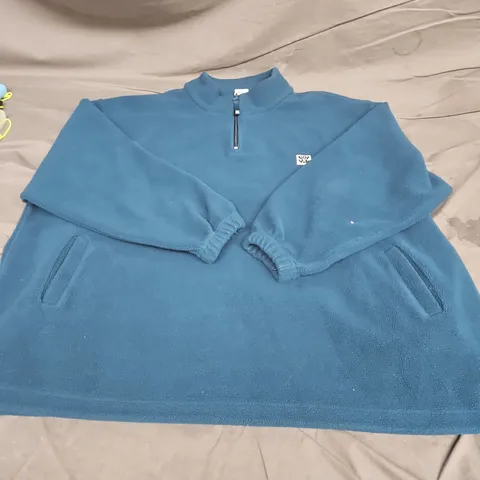LUCY & YAK 1/4 ZIP PULLOVER FLEECE IN DARK TEAL SIZE XL