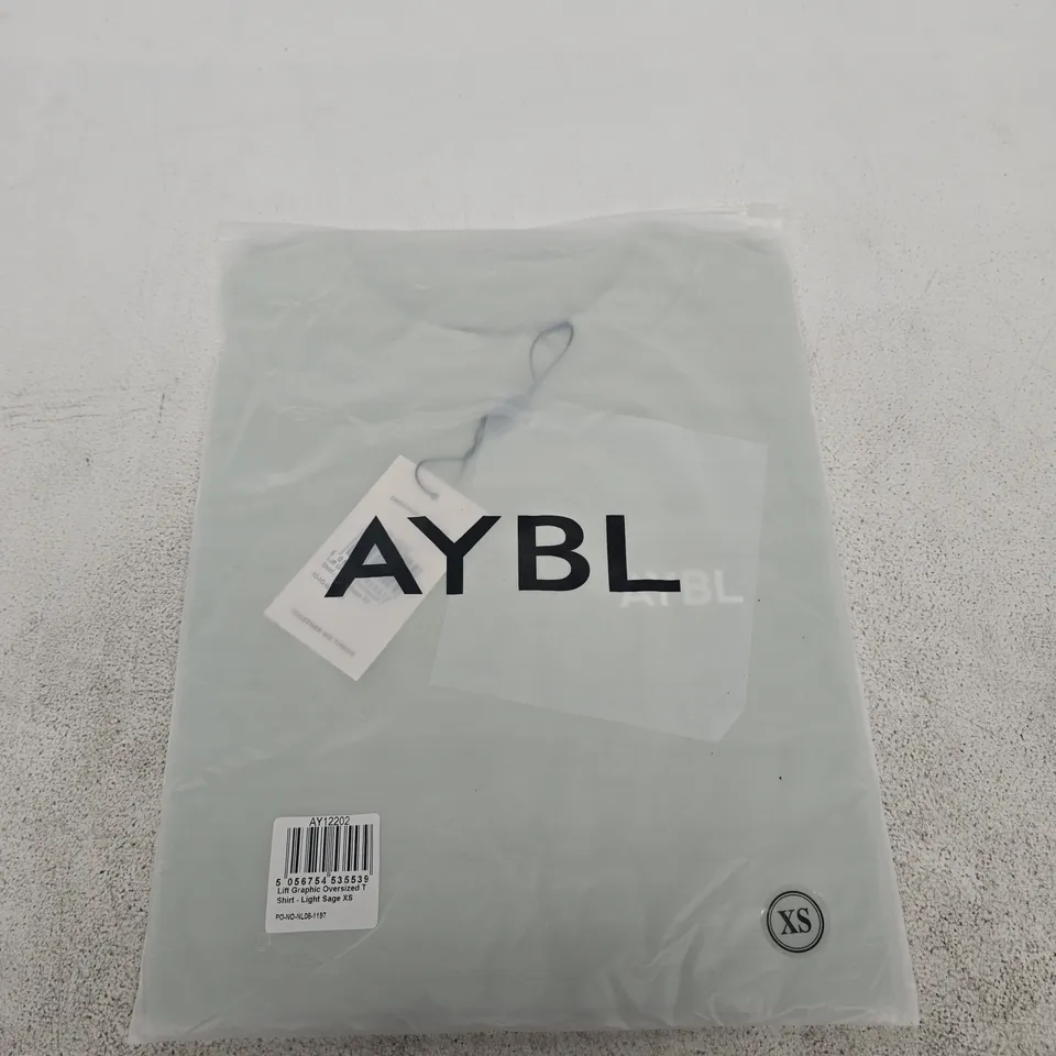 BAGGED AYBL LIFT GRAPHIC OVERSIZED T-SHIRT - LIGHT SAFE - SIZE XS