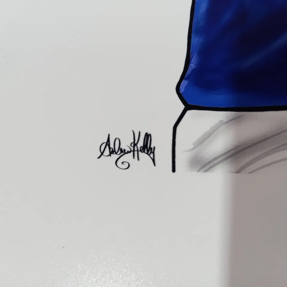 ANDREW KELLY SIGNED SEAMUS COLEMAN EVERTON FOOTBALLER ART PRINT
