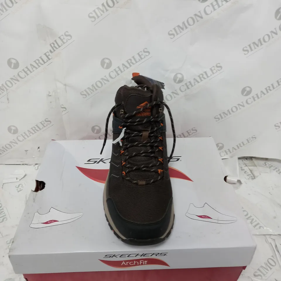 SKECHERS MEN'S ARCH FIT DAWSON WATERPROOF BOOT BROWN SIZE 11