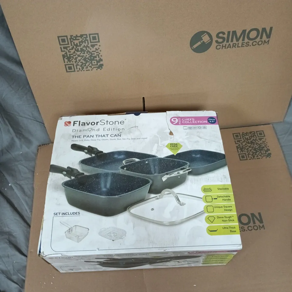 FLAVORSTONE DIAMOND EDITION 9-PIECE PAN SET (BOXED)