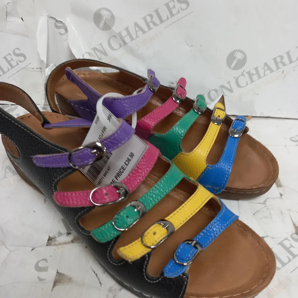 UNBOXED ASTRID RAINBOW FIREWORK SANDAL - SIZE 7