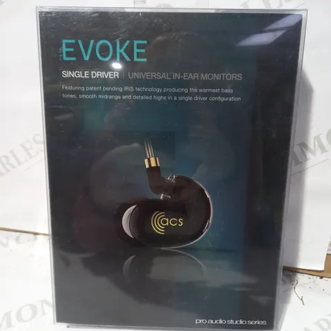PRO AUDIO STUDIO SERIES EVOKE SINGLE DRIVER UNIVERSAL IN-EAR MONITORS