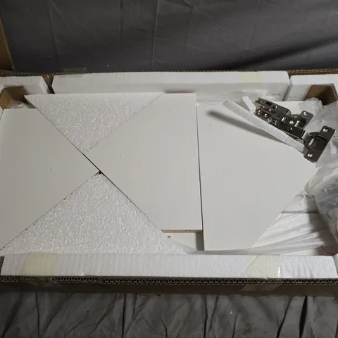 WHITE TALL STORAGE CABINET – FLAT-PACK