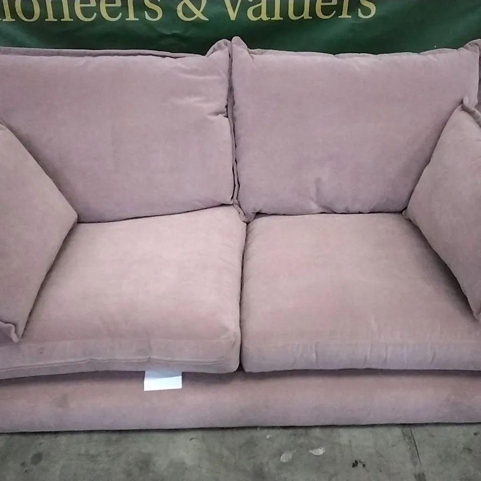 THE LOUNGE COMPANY SUNSET PINK 2 SEATER PLUSH SOFA
