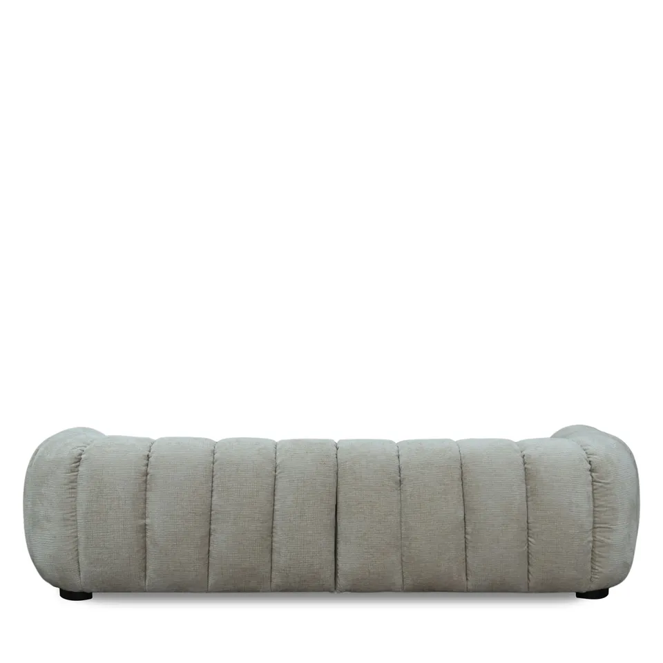 BRAND NEW BOXED DISKA MAXI GRAND 4 SEATER GLAM BLOCK FABRIC SOFA - NATURAL (2 BOXES)