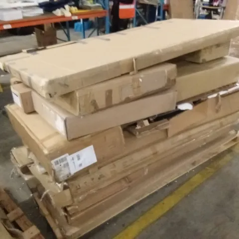 PALLET OF ASSORTED INCOMPLETE DESIGNER FURNITURE PARTS AND PIECES 