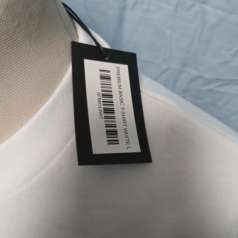 LEGEND LONDON PREMIUM BASIC T-SHIRT – WHITE, UK SIZE L