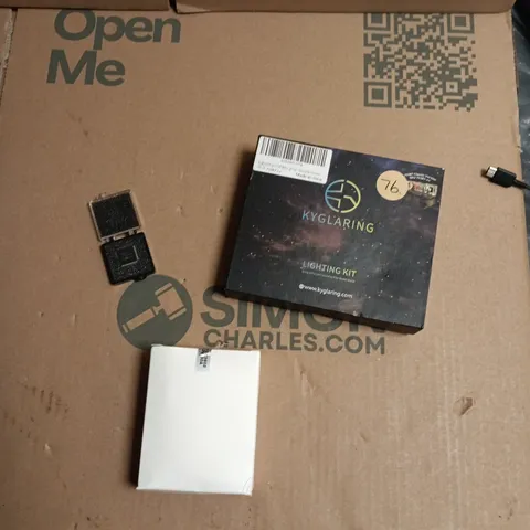 APPROXIMATELY 10 ASSORTED HOUSEHOLD ITEMS TO INCLUDE LIGHTING KITS, DC-DC CONVERTER, UNKNOWN CPU PROCESSERS