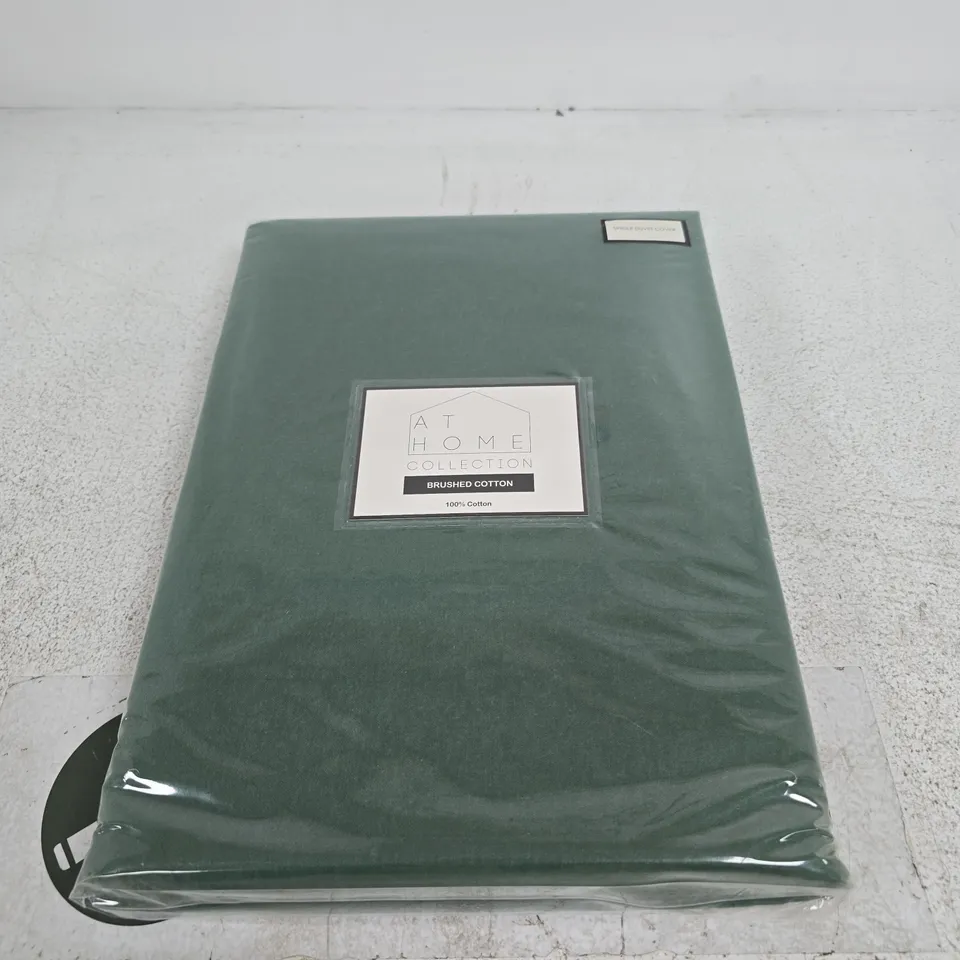 AT HOME COLLECTION SINGLE DUVET COVER – GREEN