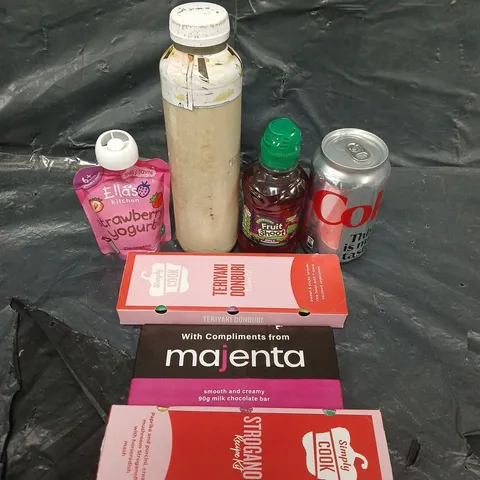 APPROXIMATELY 5 ASSORTED FOOD &DRINK ITEMS TO INCLUDE - FRUIT SHOOTS, BABY FOOD AND COCACOLA   - COLLECTION ONLY 