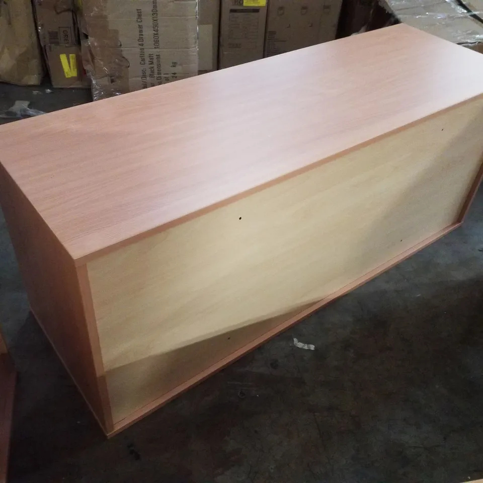 12 SINGLE & 4 TRIPLE INLAY TRAY STORAGE UNIT IN BEECH 1358×453×617CM