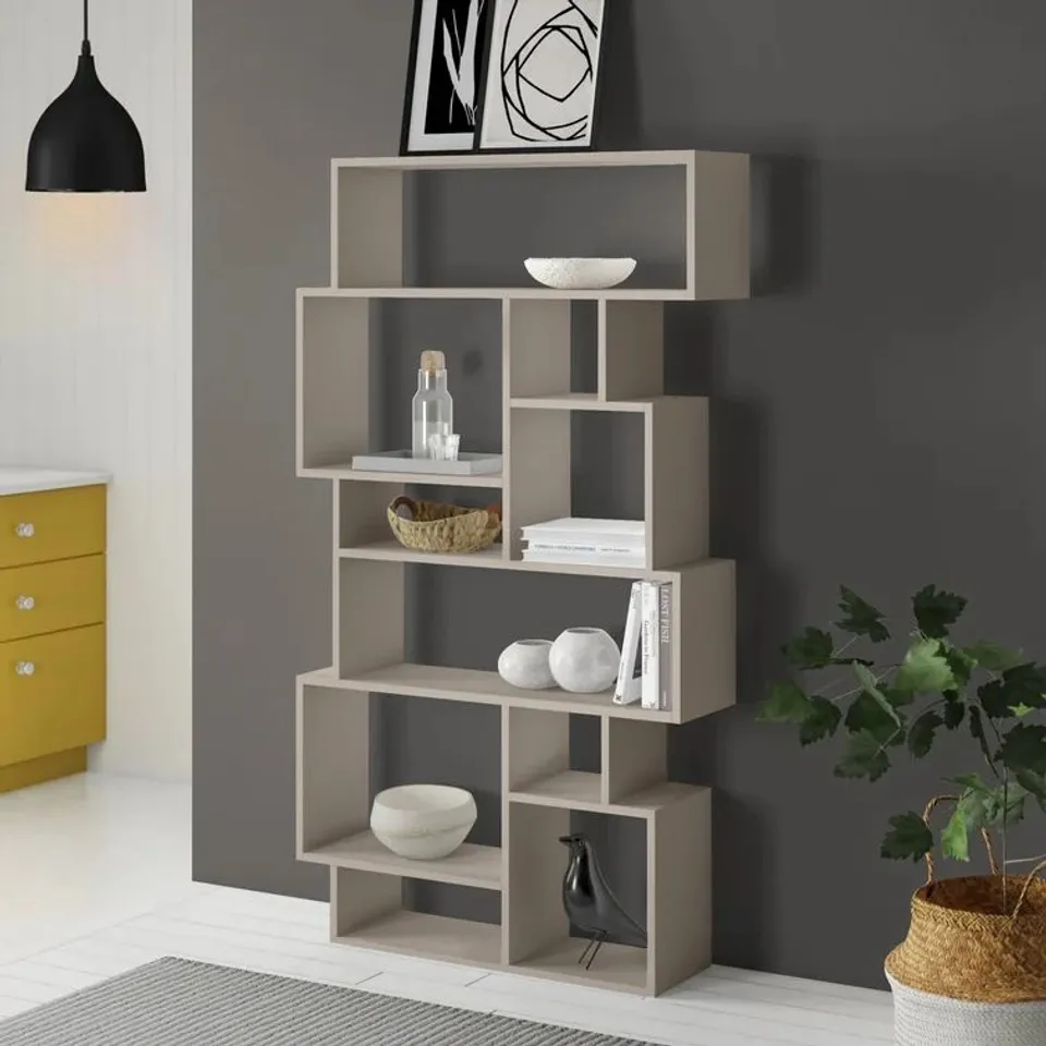 BOXED SANDRA 168.5CM H X 96CM W STANDARD BOOKCASE WHITE (1 BOX)