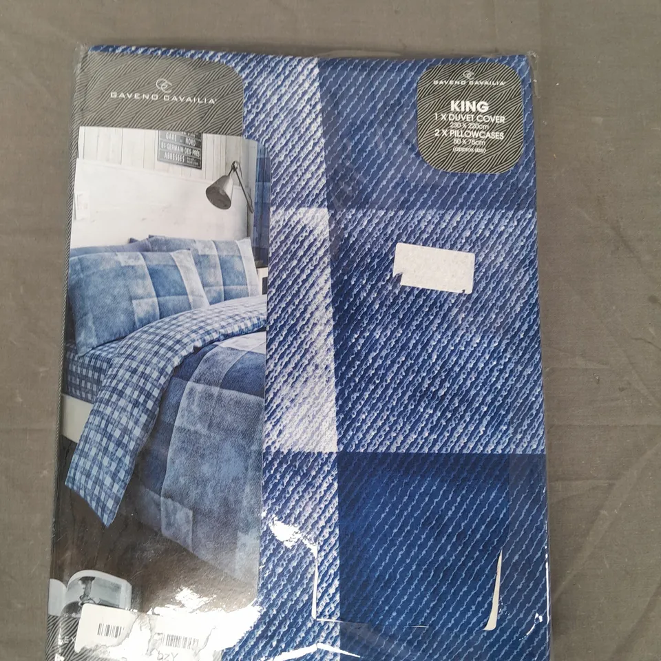 GAVENO CAVAILIA DUVET SET IN BLUE - KING SIZE