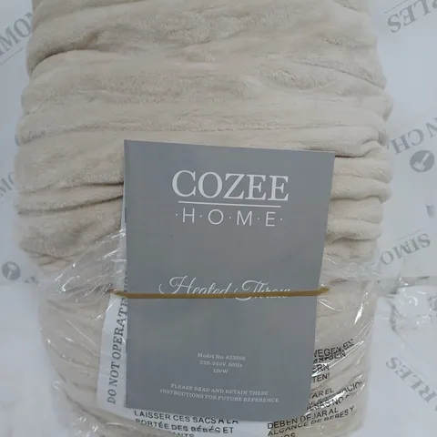 COZEE HOME HEATED BLANKET IN STONE