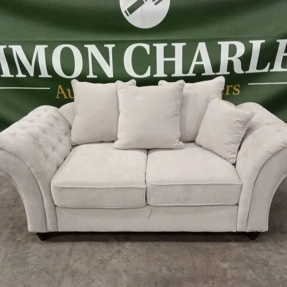 WINDSOR 2 SEATER FABRIC SCATTER BACK SOFA - NATURAL RRP £899