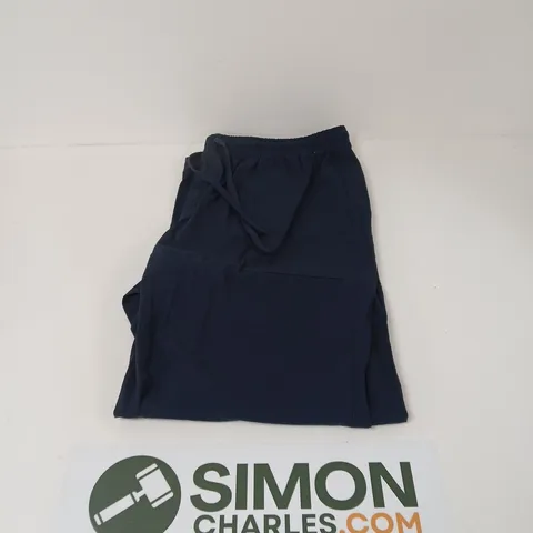 COTTON TRADERS NAVY PURE COTTON JOGGERS WITH DRAWSTRING – UK XL