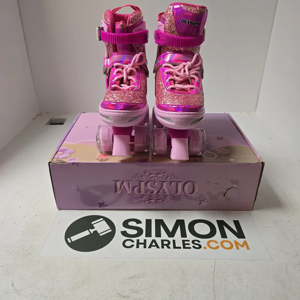 BOXED OLYSPM ROLLER SKATES FOR GIRLS IN PINK - SIZE UNSPECIFIED