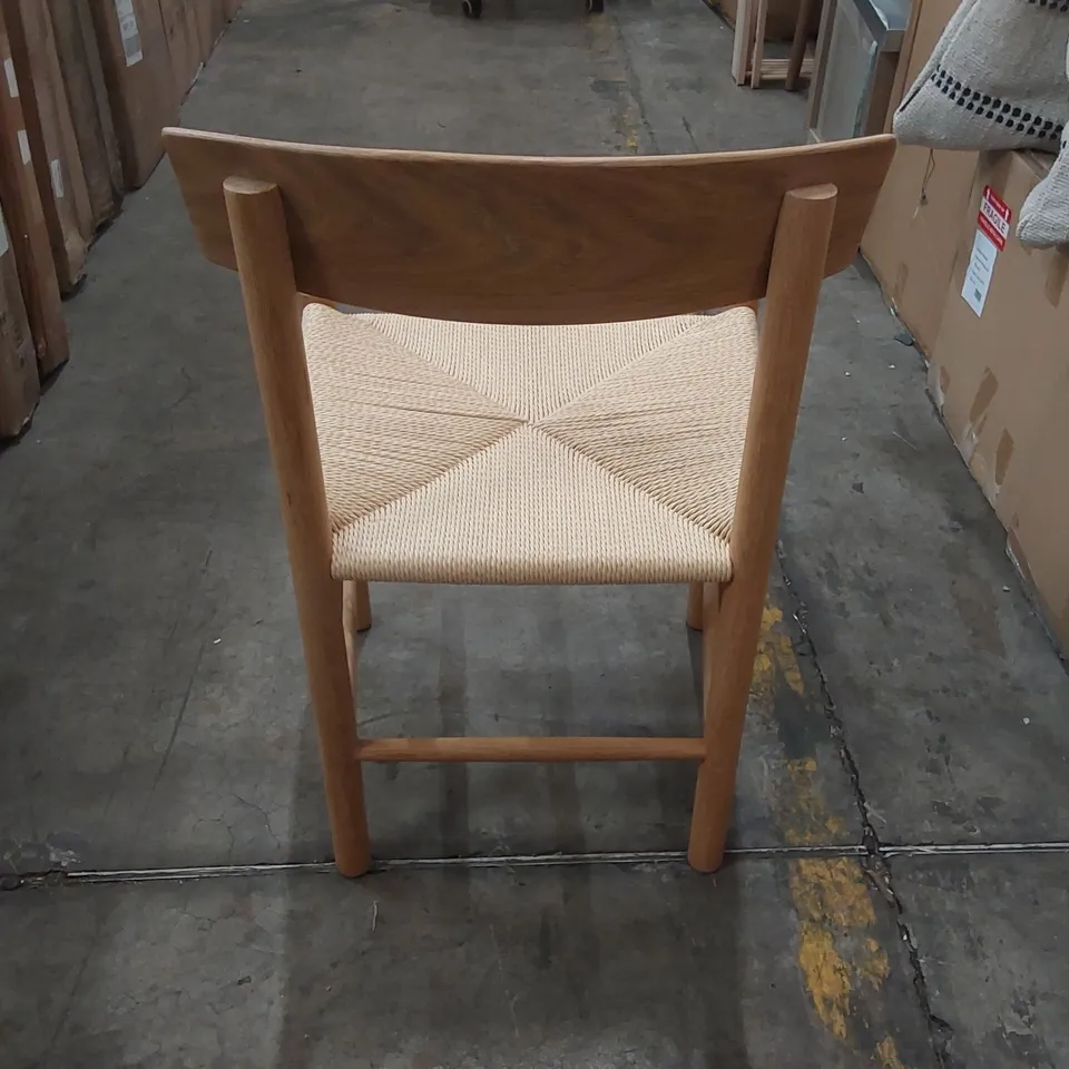 LONGWORTH OAK DINING CHAIR NATURAL RAW OAK
