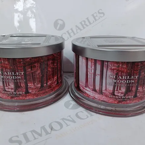 BOXED HOMEWORX SCARLET WOODS SCENTED CANDLES