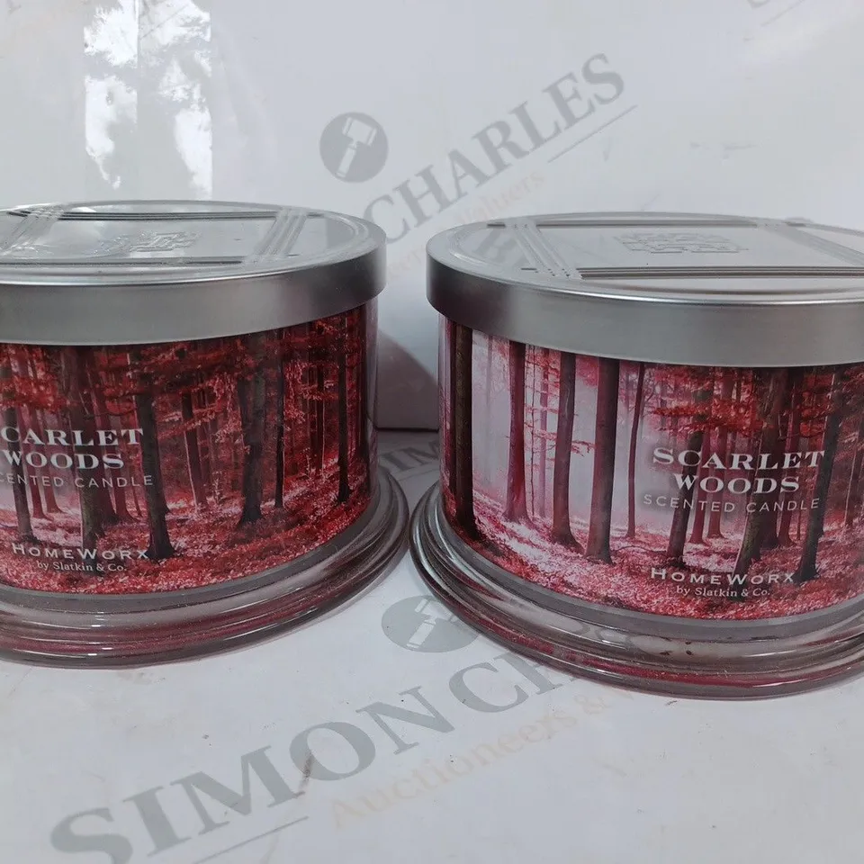BOXED HOMEWORX SCARLET WOODS SCENTED CANDLES