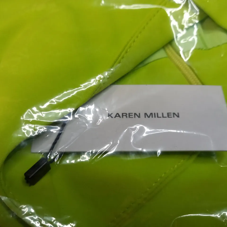 PACKAGED KAREN MILLEN LIME SOFT TAILORED HIGH LOW MIDI DRESS - SIZE 16