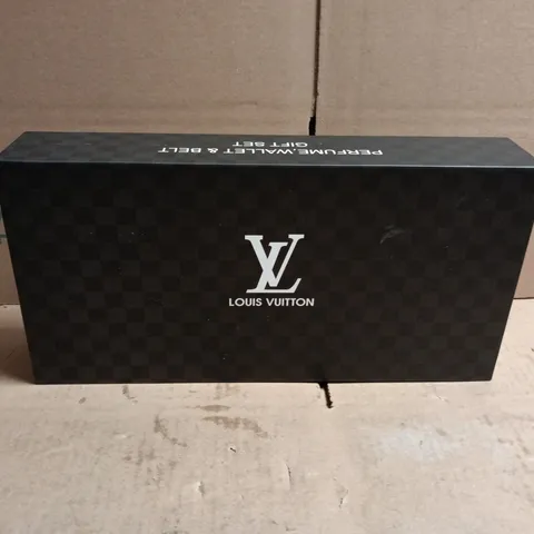 LOUIS VUITTON 3 ITEM GIFT SET WALLET/BELT/PERFUME