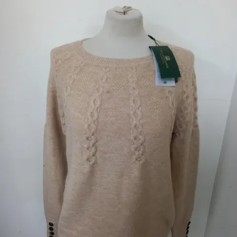 HOLLAND COOPER ASTORIA HALF CABLE KNIT SIZE S