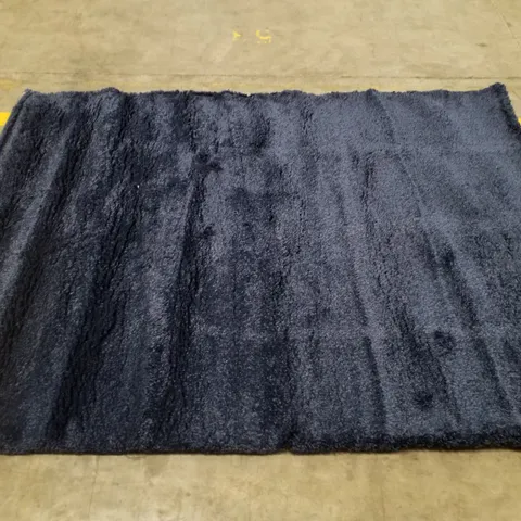 QUALITY DESIGNER SAFAVIEH MILAN SHAG RUG IN NAVY - 160×230CM