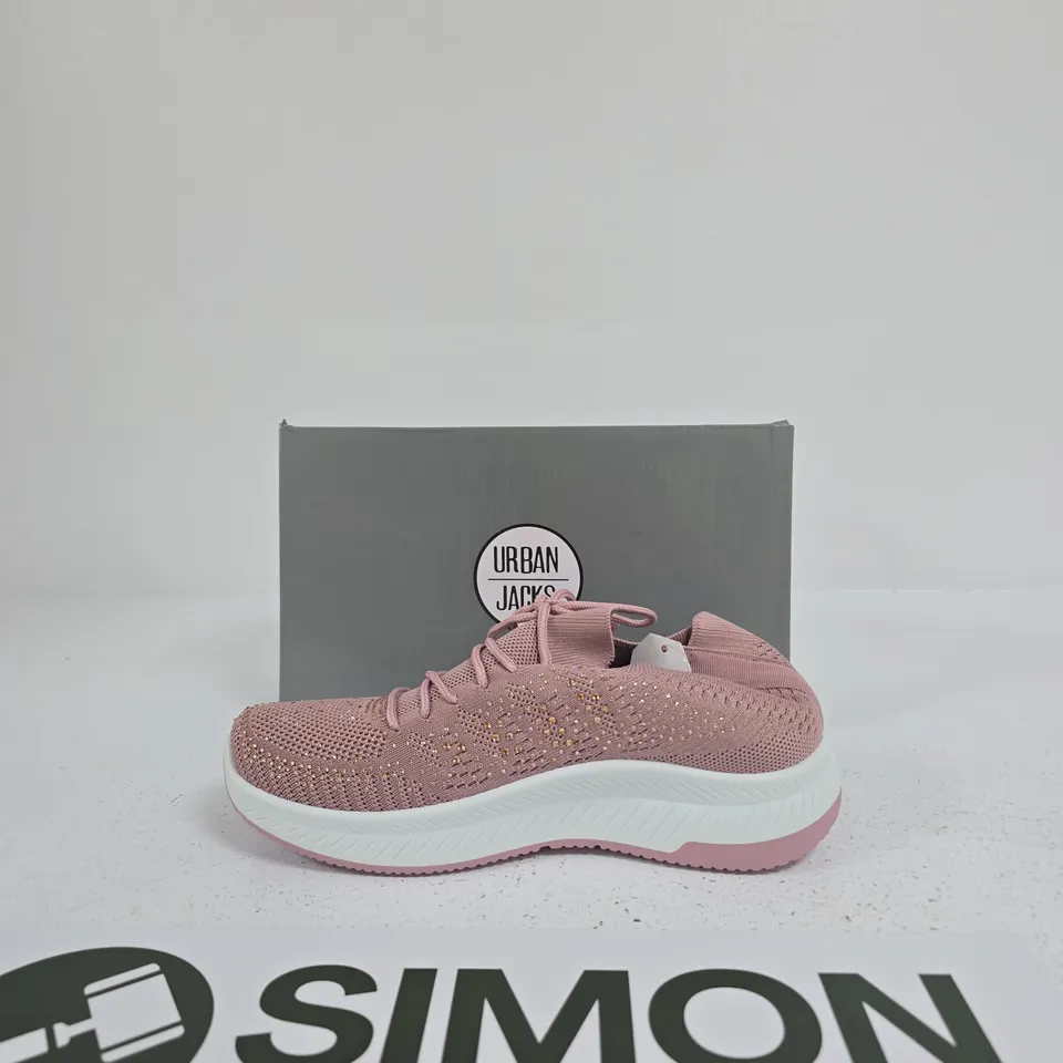 URBAN JACKS WOMEN'S KNIT RUNNING SHOES - PINK SIZE 7