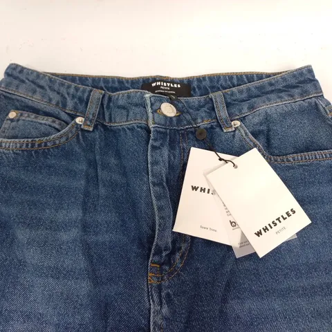 WHISTLES PETITE STRAIGHT FULL LENGTH JEANS - UK 28